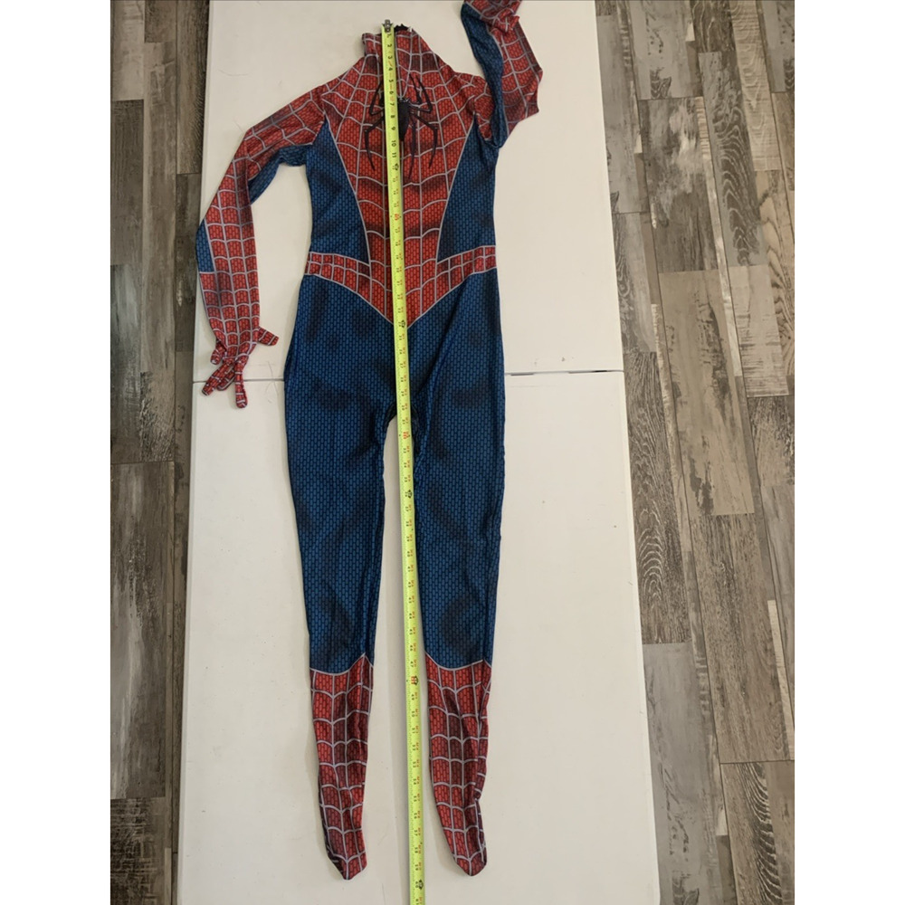 Spider-Man Size M Stretch Spandex Full Jumpsuit Adult/Kids Halloween Costume New - Picture 8 of 16